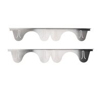 CFTGIW 2 Paires de Couvercles de Cuisinière Rétractables en Acier Inoxydable, Protection de Remplissage de Four, côté Comptoir de Cuisine, Argent 35 Cm à 70 Cm, Couvercles en Acier Inoxydable de