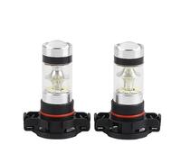CFTGIW 2 Pièces 12-24V 100W 6000K Ampoules LED Antibrouillard LED Brillantes de Voiture Blanche 2504 PSX24W Ampoule LED pour 2015-2018 pour Phare Antibrouillard Feux de Jour