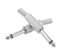 CFTGIW 2 Pièces Adaptateur Audio Coupleur Mâle Menuisier Guitare écouteur Prise Droite Connecteur Enfichable 6.35mm Piste Unique Poignée Facile Très Le Câble de Remplacement écouteurs Audio ou (Mono)