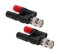 CFTGIW 2 Pièces BNC Mâle à 4mm Banane Femelle Prise de Liaison Poste RF Coaxial Séparateur Adaptateur Connecteur Prise et Câble Co BNC à Liaison PostBNC Adaptateur BananeBNC à Banane