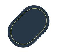 CFTGIW 2 Pièces en Cuir Ovale Salle à Manger Tapis Alimentaire Résistant à l'huile Isolation Restaurant Table Maison Hôtel Antidérapant Bol Pad Napperon Noir Isolation Vous et Avez en Utilisant du