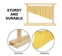 CFTGIW 20 Bars à Une Seule Rangée Musical Percussion Instrument Instrument Bell avec Un Support de Bois Percussion CHIMES20 Bars CHIMESSINGLES Row CHIMIMESPERCUSION