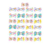 CFTGIW 25 Pièces Nœuds de Cheveux pour Chien, Chiot, Chat pour Animaux de Compagnie, Petits Nœuds pour Cheveux, Accessoires de Toilettage, Bande Fixe, Facile à Porter, Simple, Belle Petite