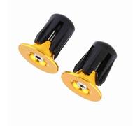 CFTGIW 2pcs Colorful en Aluminium Bikebars Grips Fin PLIGS 2 Hard Mos Moss Gargar Grip Plugbar End Capsbar End Plugs Blike (Gold)