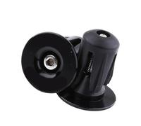 CFTGIW 2pcs Colorful en Aluminium Bikebars Grips Fin PLIGS 2 Hard Mos Moss Gargar Grip Plugbar End Capsbar End Plugs Blike (Black)