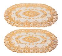 CFTGIW 2pcs PVC Table Mat Gold Placemats Coupe Coaster Pad Kitchen Restaurant Décoration De Mariage Decoration 04 Tableau Good De Table Mattable PadplacematCoasterKitchen Accessorywedding (Motif
