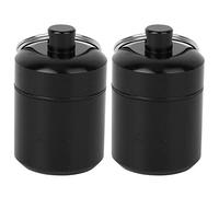 CFTGIW 2PCS / Set en Aluminium Mini Boîte à Récipient de Médecine en Aluminium Boîte à étanchéité étanche du Métal avec un Anneau clé pour le Stockage de Bougie d'oreille Rplug Peut également