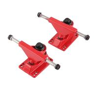 CFTGIW 2pcs Trucks Combo 3.25 Pouces Roues ABEC Longboard Skatebaord Accessoire (Rouge)