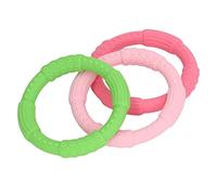 CFTGIW 3 Pièces Bracelet de Dentition de Couleur Vive Jouet de Dentition en Silicone Souple pour Soulager les Gencives du Nourrisson pour la Maison Type 2 et Mâchoires sur le Massage Bracelet de