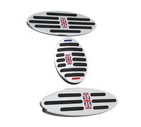 CFTGIW 3 Pièces Coussin d'accélérateur avec Marchepied de Repos en Acier Inoxydable EPI Caoutchouc de Remplacement pour F54 / F55 / F56 / F60 Dérapage de Pédale Peut o Coussin d'accélérateur