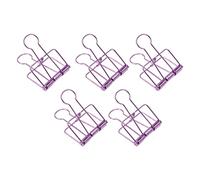 CFTGIW 30 Pièces Pinces à Fil 2 Pouces de Large évider Métal Solide Large Application Pinces en Métal pour l'école Matériel en or Rose 30 B à FilClips MétalliquesClips Creuxpetits Clipscreux (PURPLE)