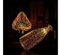 Cftgiw 3D Firework LED LED Ampoules Bulbes 3D Effet de Feu d'artifice 4W E27 Lampe à LED de Feu Vintage Vintage Omple de Déco coloré Silencieux Son Effet. Globe avec S Est Feu