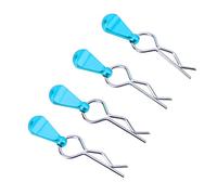 CFTGIW 4 Pièces Broche de Clamp/Holder de Carrosserie RC en Acier Inoxydable en Forme de R pour Voiture Télécommandée /8/10 Rouge Plus Facile à RC Super avec Goupille de Clamp/Holder de Carrosserie