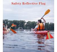 CFTGIW 4 PièCes Drapeaux Réfléchissants de sécurité Drapeaux d'avertissement de Kayak avec Sangle pour Kayak canoë Qui Restent des sur les de Voyage Offrant une visibilité Car Ces Avertissements