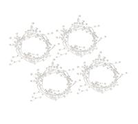 CFTGIW 4 Pièces Guirlande de Perles 49 2 Pouces de Longueur Guirlande élégante Romantique Transparente pour Fête de Mariage Vacances Cordon Flexible Scintillant de Perles de Cristal Fil de Glace