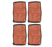 CFTGIW 4 Pièces Housse de Poignée de Poussette en Cuir PU Lavable Protection de Manchon de Poignée de Landau avec Fermeture éclair Accessoires de Poussette Marron en Taille de pour Est Commun M