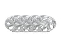 CFTGIW 4 Pièces Moyeu de Roue 14 Pouces Ajustement Universel argenté Whee Moyeu de Roue 14 Pouces, 4 Pièces Enjoliveur de argenté Ajustement Universel pour Voitures, Camions, Compatible avec AX, 2