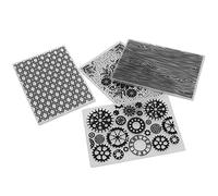CFTGIW 4PCS Plastique en Plastique Blossing ModèLe en Relief ModèLe de Bricolage Making Scrapbooking Craft Tool Utilisation. Le Dossier de Boues en C.