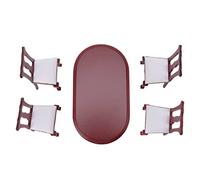 CFTGIW 5 Pièces 1:12 Maison de Poupée Table à Manger Chaise Ensemble en Bois Meubles Miniatures Décoration Cadeau pour Les Enfants ou Créer 12 Maisons comme Le sont la Décoration de de Poupée