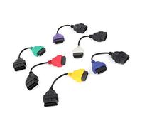 CFTGIW 6 Couleurs Auto Connecteur Adaptateur Diagnostic Câble Accessoire DC 12V Fit pour le Système de Connecteur ConnectorAuto Diagnostic CableObd2 Adaptateur CableObd2 pour le Câble de JeepOBD2