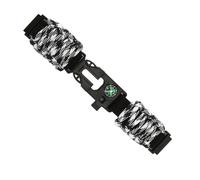 CFTGIW 6 en 1 Bande de Montre de Bracelet Paracord 22 Mm Boucle avec Tir Starter Boussole Sifflet Ajuster pour Huami Black Ltiple Utilisation, y Compris le Démarreur de Feu BraceletCompass Paracord