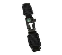 CFTGIW 6 en 1 Bande de Montre de Bracelet Paracord 22 Mm Boucle avec Tir Starter Boussole Sifflet Ajuster pour Huami Black Ltiple Utilisation, y Compris le Démarreur de Feu BraceletCompass Paracord