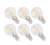 CFTGIW 6 Pièces G45 Ampoule Vintage Transparente E14 Lampe de Base pour Luminaires Décoratifs pour la Maison 6 W 220 V Conception de Lumière Chaude une Taille Classique en Transmission Est la de