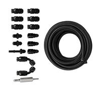 CFTGIW 6AN 3/8 Pouces de Carburant Kit de Raccords de Carburant Flexible PTFE Nylon Gas de Gaz Ajustement du Tuyau de la Ligne de Swap Swap EFI