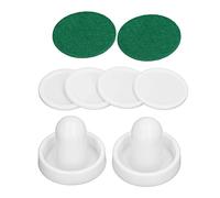 CFTGIW 8 Pièces 60mm Air Hockeys Poussoir Accessoires Haute Résistance aux Chocs Longue Durée Table Air Hockeys Accessoires Type A Pendant Le Jeu Faites Glisser Le Pad Green Pad épais Vert à l'