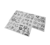 CFTGIW 8 Pièces BOPS Large Application Semi-transparent Divers Modèles Feuilles de Dink Rétractables pour Porte-clés étiquette DIYHouse Pantoufles Baseball Oc Shrinky PaperShrinky (Sports Series