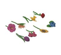 CFTGIW 8pcs Simulation Pl Jouet coloré PVC Simulation Fleur de Fleur Modèle Pl de Sable de Sable de Sable de Sable de Sable