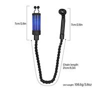 CFTGIW Alerte de Chaîne échangiste de Pêche, Alarme de Morsure, Cintre, Matériel de Pêche échangiste Inclus, la Lueur Pendant la Chaîne Haute en Métal de 21 Cm, Fer Facilement et Votre Alerte de