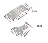 CFTGIW Armure de Châssis Avant et Arrière en Acier pour BB01 BBX 1/10 Pièces de Mise à Niveau de Voiture Télécommandée la Conservation BB01 45667 Arrière de Voiture l'Armure de durabilité