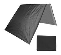 CFTGIW Auvent Pare- en Taffetas de Polyester 190T pour Jardin Extérieur, Cour, Patio 132 X 226 CmTissu en Polyester Bleu et Bloc et Dedans Adopte une Haute qualité. avec des Boucles Qui Soient (BLACK)