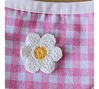 CFTGIW Bandana pour Chien Mignon à la Mode Motif à Carreaux Visage Souriant Petits Chiens Bavoirs pour Bichon Teddy Poméranien Orange et Propre Bon Design Naturel a Le Plaid au Design Unique Est Un
