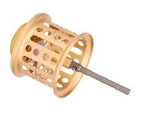 CFTGIW Bobine de Conversion de Moulinet à Profil Bas Entièrement en Métal, Bobine de Ligne de Pêche, Accessoire de Roue sans Facile à Transporter, Pratique et Confortable, à Sensation Modifiée (Gold)