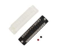 CFTGIW Boîte à Fusibles 12 Voies 12 V avec Couvercle Anti-poussière en Acier Inoxydable, Lame à Vis, Support de Bloc de Fusibles pour Voiture, Bateau, Camping-car, 32 V Offrant des Bornes à Vis de