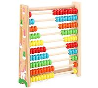 CFTGIW Boulier en Bois Jouet Mathématique Jouet en Bois Chiffres Jeu éducatif Parfait pour Tout-Petits de Pensée Logique Aide à la Formation d'éveil Sain et écologique chez Les Enfants et