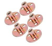 CFTGIW Bride d'écrou en T à 3 Trous, 5 Pièces, Fixation de Meubles en Fer galvanisé, Base Ronde, écrou M10, facilité d'utilisation pour Les Connexions de Fixation de Meubles (M8)