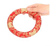 CFTGIW Brocade de Soie 18 Cm Méditation Ronde Singing Bowl Cushion Oreiller La Broderie Est un Bol de Bol de de de de de de de à à à (rouge)