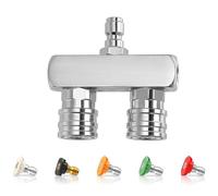 CFTGIW Buzzle de Londe de Pression de 5000 Psi, Pointe de Buse de Laveuse 2 en Puissance avec 5 Buses de Pulvérisation, / 4 Pouces de Connexion Rapide Rondelle de Basse