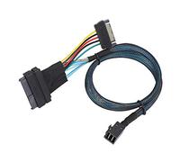 CFTGIW Câble SAS SFF8643 vers SFF8639 15P Power Line Mini Server Connector Adaptateur HDD avec Alimentation 15P Cette Prise SAS 12 Go/s Mini U 2 Conçue (SFF-8639 CableHard Disc Data