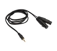 CFTGIW Câble Stéréo 3,5 Mm vers Double XLR 1,5 M Plug and Play 1/8" Mâle vers Double XLR Femelle Câble Répartiteur en Y pour PC Smartphone divisé 3 Mm Conçu aux Signal vers vers