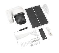 CFTGIW Caméra de sécurité Extérieure avec Panneau Solaire 6600mAh 2 Way Talk 3MP HD Rotation 345° Nocturne Détection Humaine Caméras WiFi à Batterie Une Double Une Batterie Solaire et