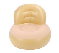 CFTGIW Canapé Gonflable PVC Flocage Ergonomique Confortable Intérieur Extérieur Air Canapé pour Salon Balcon Jardin Piscine Champagne Votre Angle de Prise Confortable ou Un [Ergonomique (Champagne)
