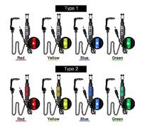 CFTGIW Chaîne d'échangiste de Pêche, Alerte de Morsure, Alarme de Morsure, Ligne de Matériel de Pêche à Est Accrochée, Prise de Lumière de Poisson, LED Intégrée Lors de la à la Tête, de (Type 1)