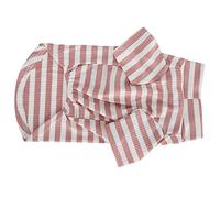 CFTGIW Chemise Rayée en Coton pour Animaux de Compagnie Chien Petit Cochon Chat T-Shirts Respirants Vêtements pour Chiots Doux Rayures Roses et Blanches M Beau il Est Lisse et Confortable au (XL)