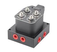 CFTGIW Collecteur D'électrovanne, Matériau EPDM, 12,6 W, Bloc de Valve de Suspension Pneumatique 12 V 0-300 Psi pour Voiture, Camion, Construit avec des Composants de Haute qualité,