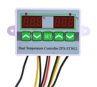 CFTGIW Contrôleur de Température ST3012, Commutateur de Contrôle de Température à Double Canal à Affichage Numérique Intelligent, DC12V Peut Remplacer l'Affichage Numérique, la HD Intuitive et