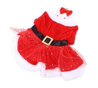 CFTGIW Costume de Noël pour Animaux de Compagnie Amusant Mignon Père Noël Chien Chat Vêtements de avec Coiffure à Nœud pour Fête à Thème de Cosplay L Pet Dog a Premium FA Pet Christmas CostumeDog (M)